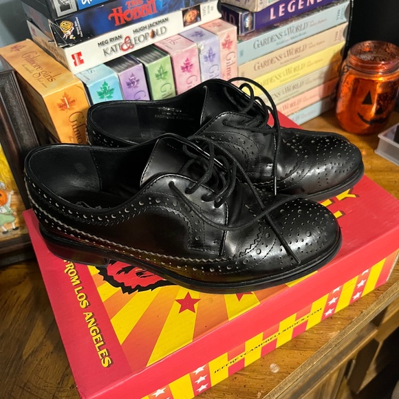 Jeffrey Campbell Townsend Twee Leather Oxfords 7.5 - Picture 1 of 8